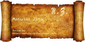 Matulai Zita névjegykártya
